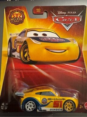 Disney Pixar Cars Die-Cast Race Car - Yellow Dinoco #51